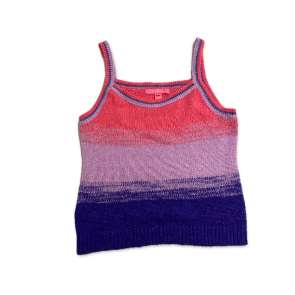 Lilly Pulitzer Bohemian Marled Ombré Tank Cabochon Purple Tessalyn Sweater Small